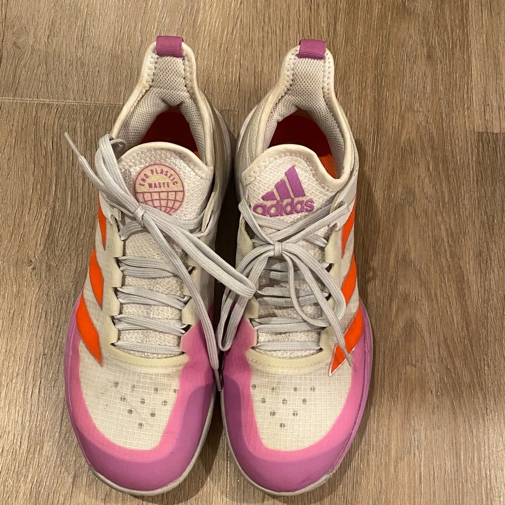 Adidas Women's Pink and Orange tennis sneaker
